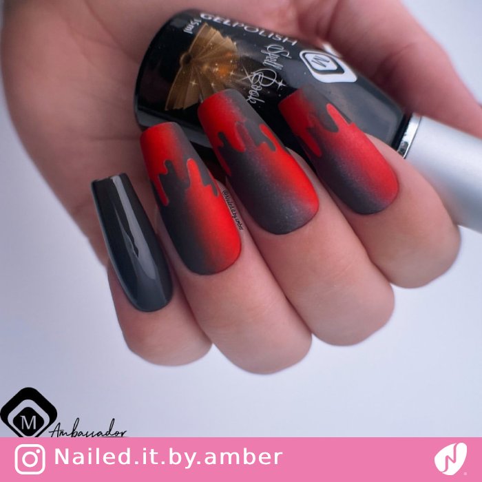 Matte Flame Nails